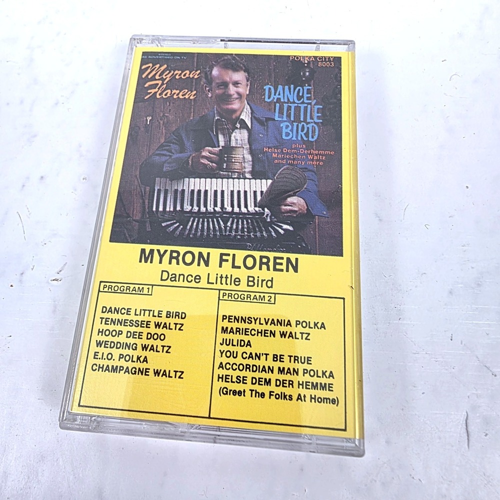 Vintage Myron‎ Floren Cassette Tape Polka Folk Accordion Dance Little Bird